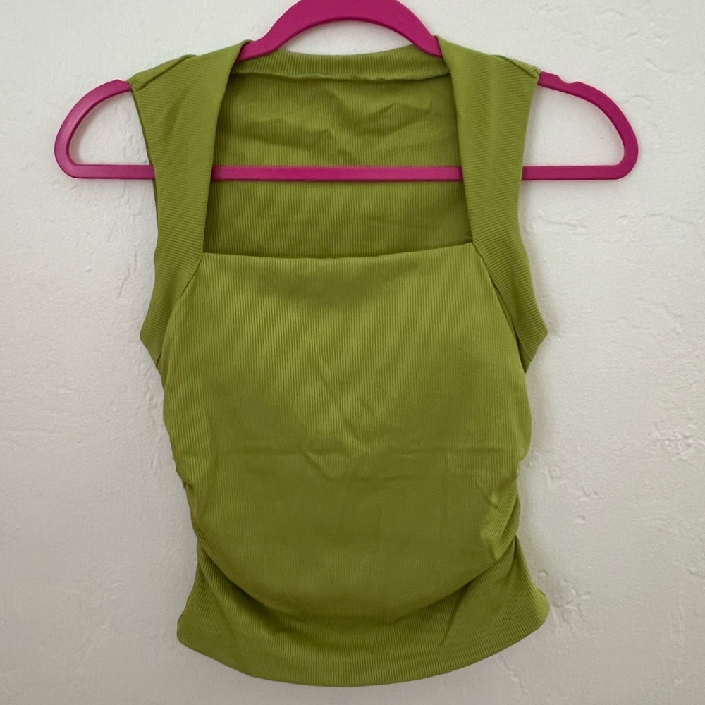 Women’s Square Neck Tank Top in Olive Green